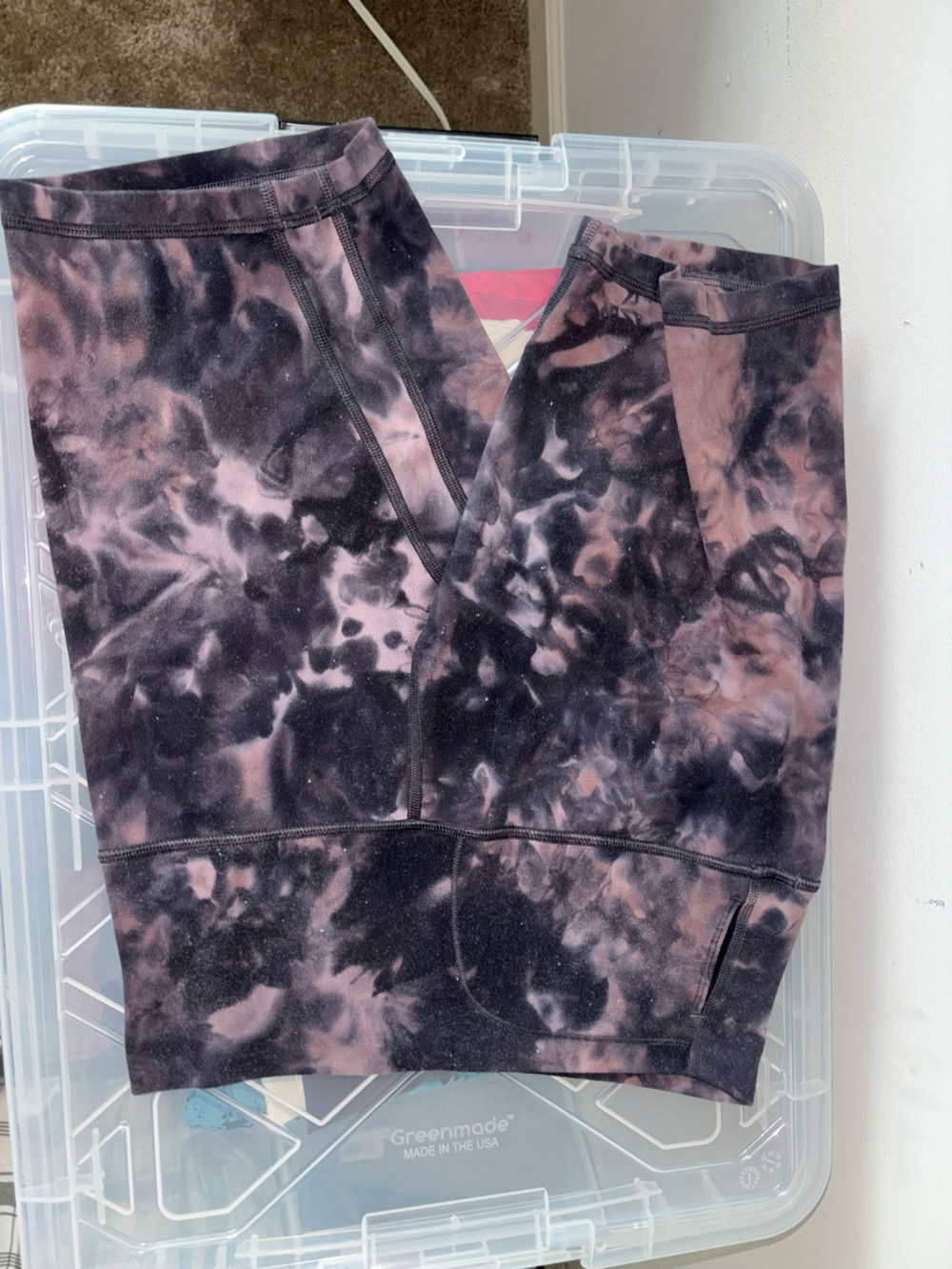 lululemon athletica Black and Pink Tie-Dye Women’s Workout Shorts